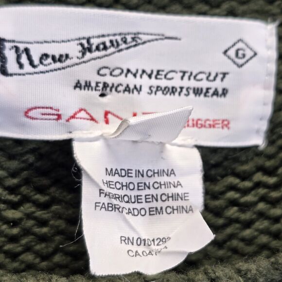 Gant Rugger The Jacquard Men Sweater Large Cream/Marine - Picture 7 of 11